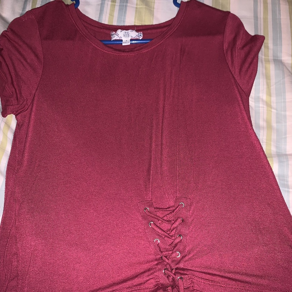 Maroon top